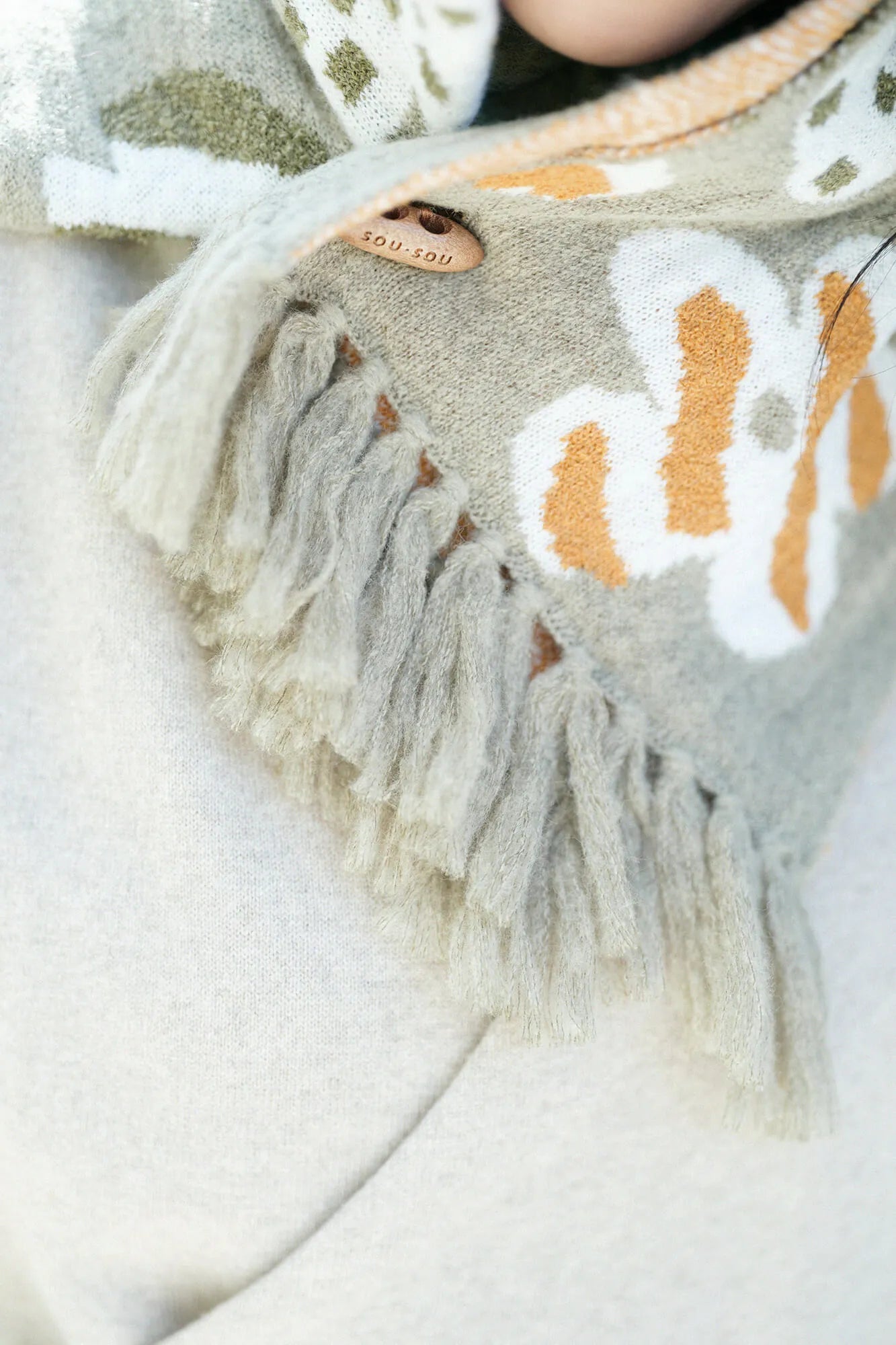 SOU・SOU×MOONBAT 草編衿(そうあみえり)/はじける 柳鼠(やなぎねず)