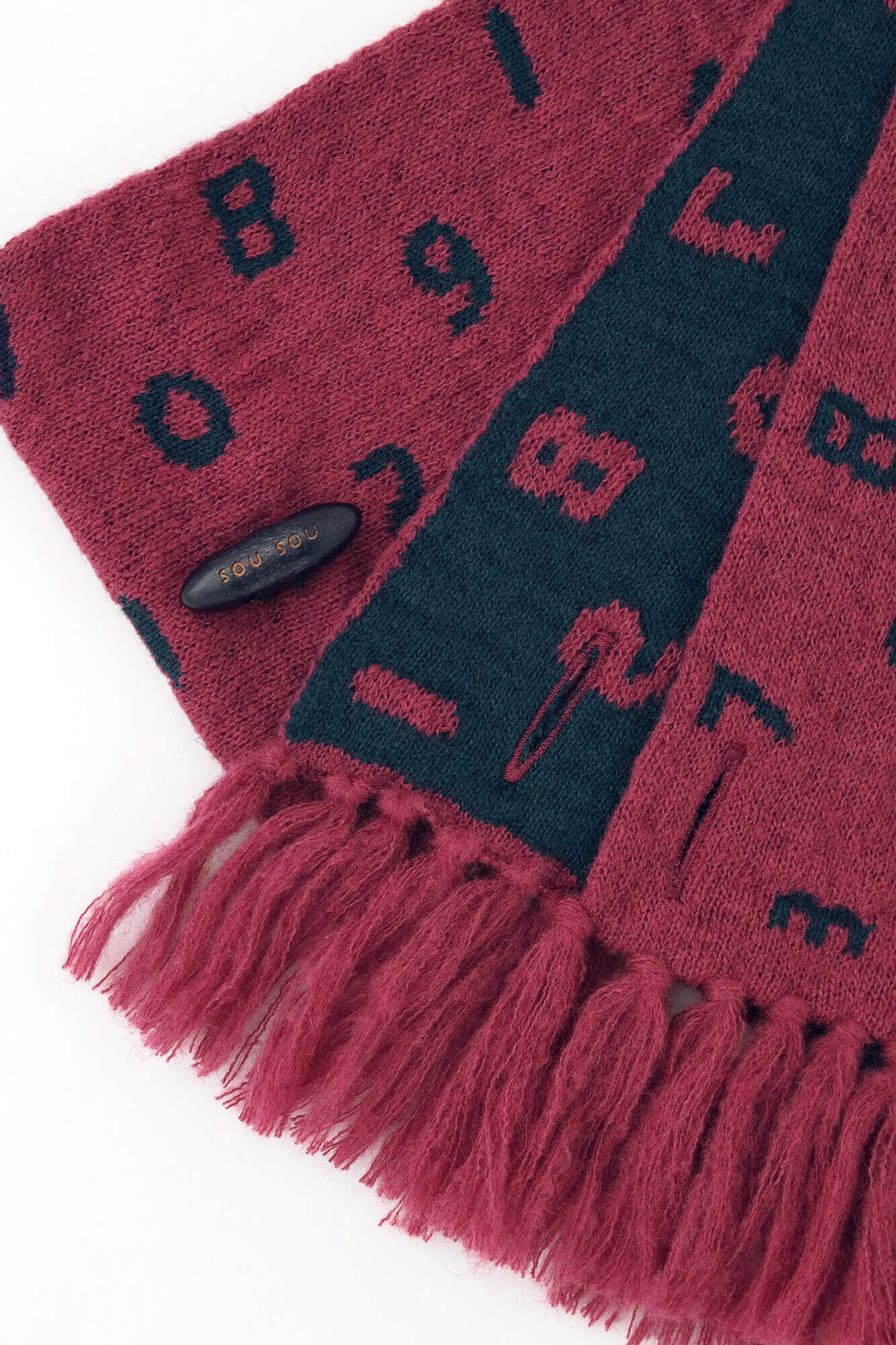 SOU・SOU×MOONBAT 草編領巾/SO-SU-U十數 深粉紅