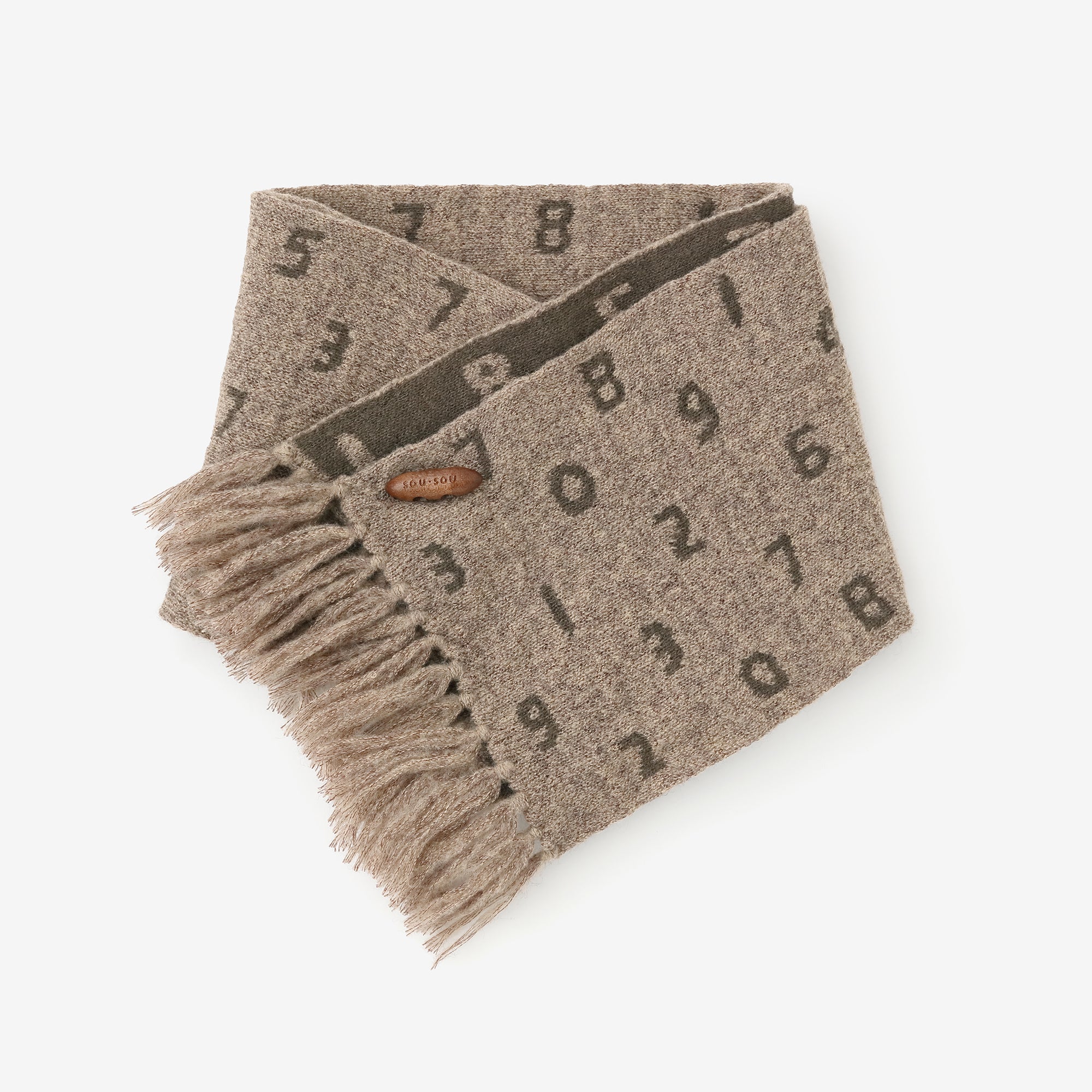 SOU・SOU×MOONBAT 草編領巾/SO-SU-U十數 灰褐色