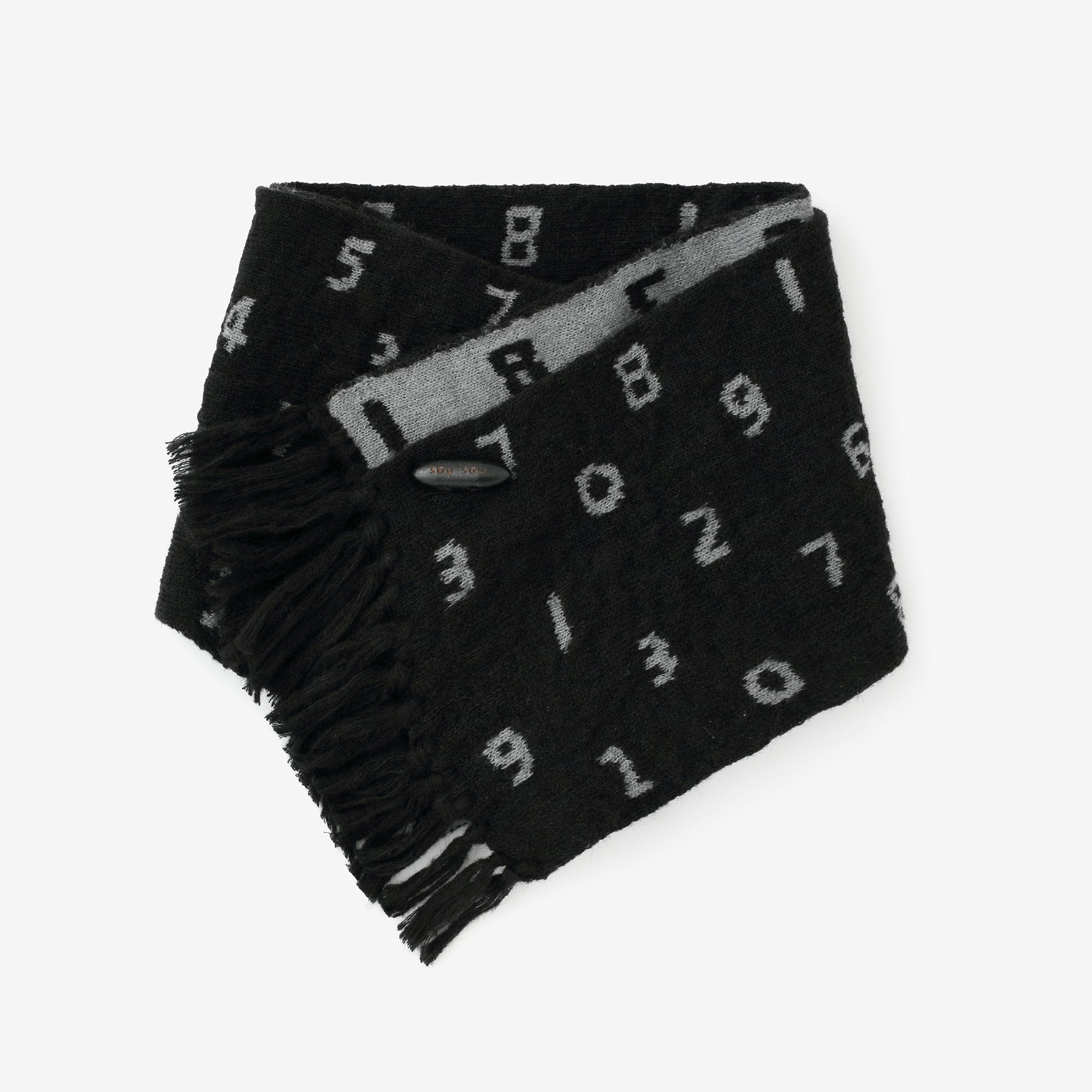 SOU・SOU×MOONBAT 草編領巾/SO-SU-U十數 墨黒色