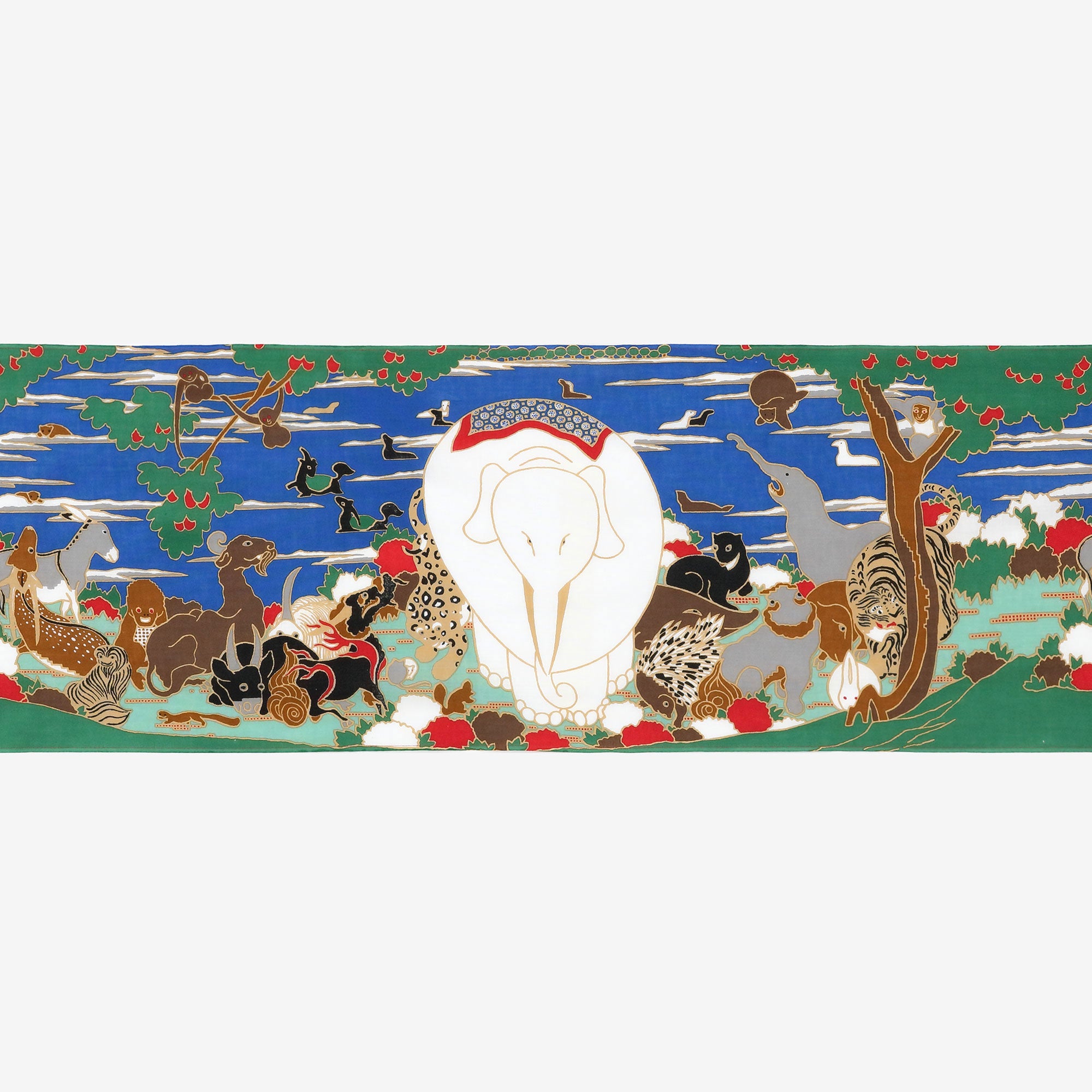 【40%OFF】Imperfect Fabric Sale <Isemomen Cotton Textile Handkerchief>/Jakuchu, Birds and Animals in the Flower Garden-Recreation