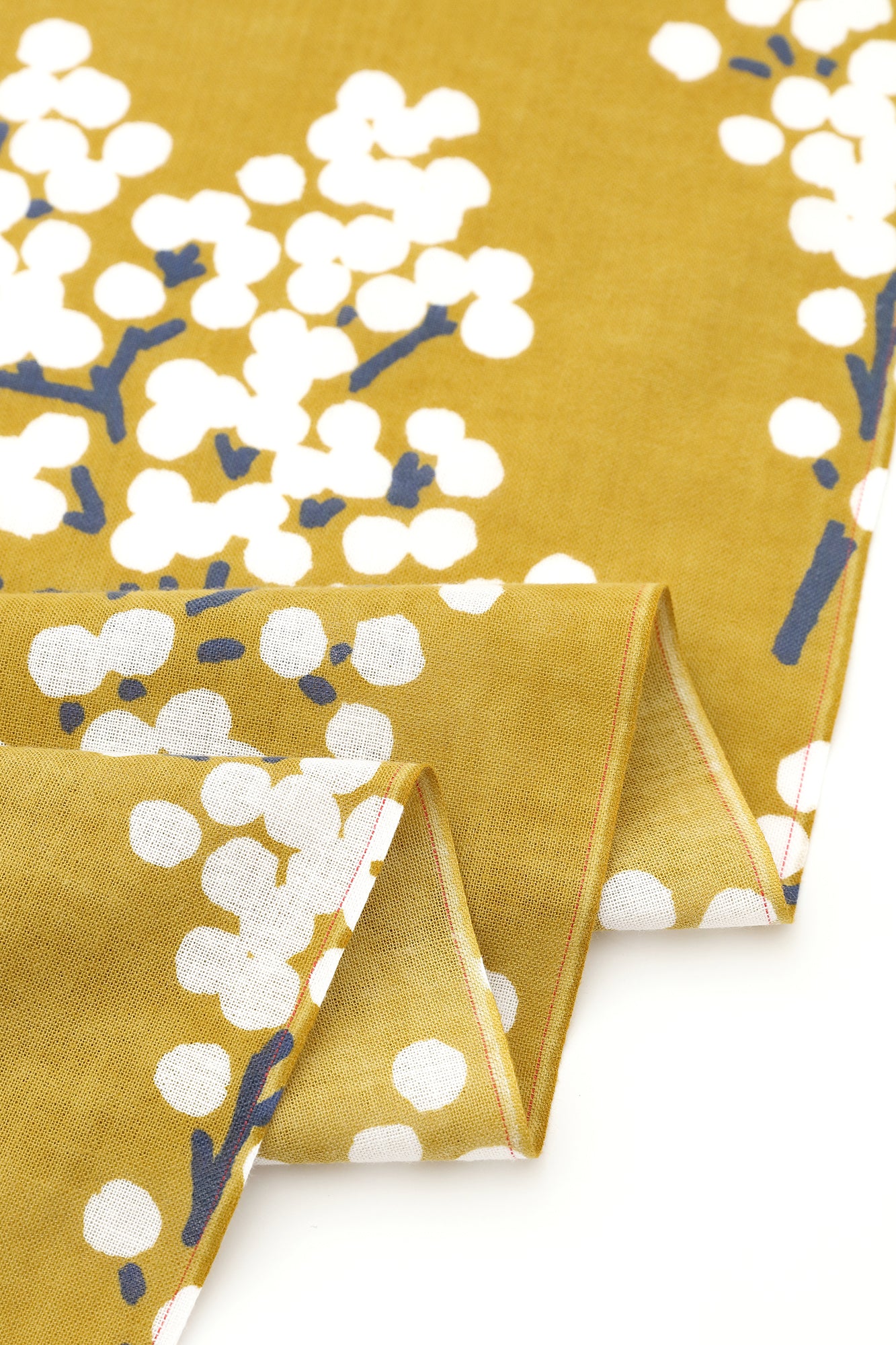 【40%OFF】B反生地セール<伊勢木綿手ぬぐい>/南天(なんてん) 鶸色(ひわいろ)