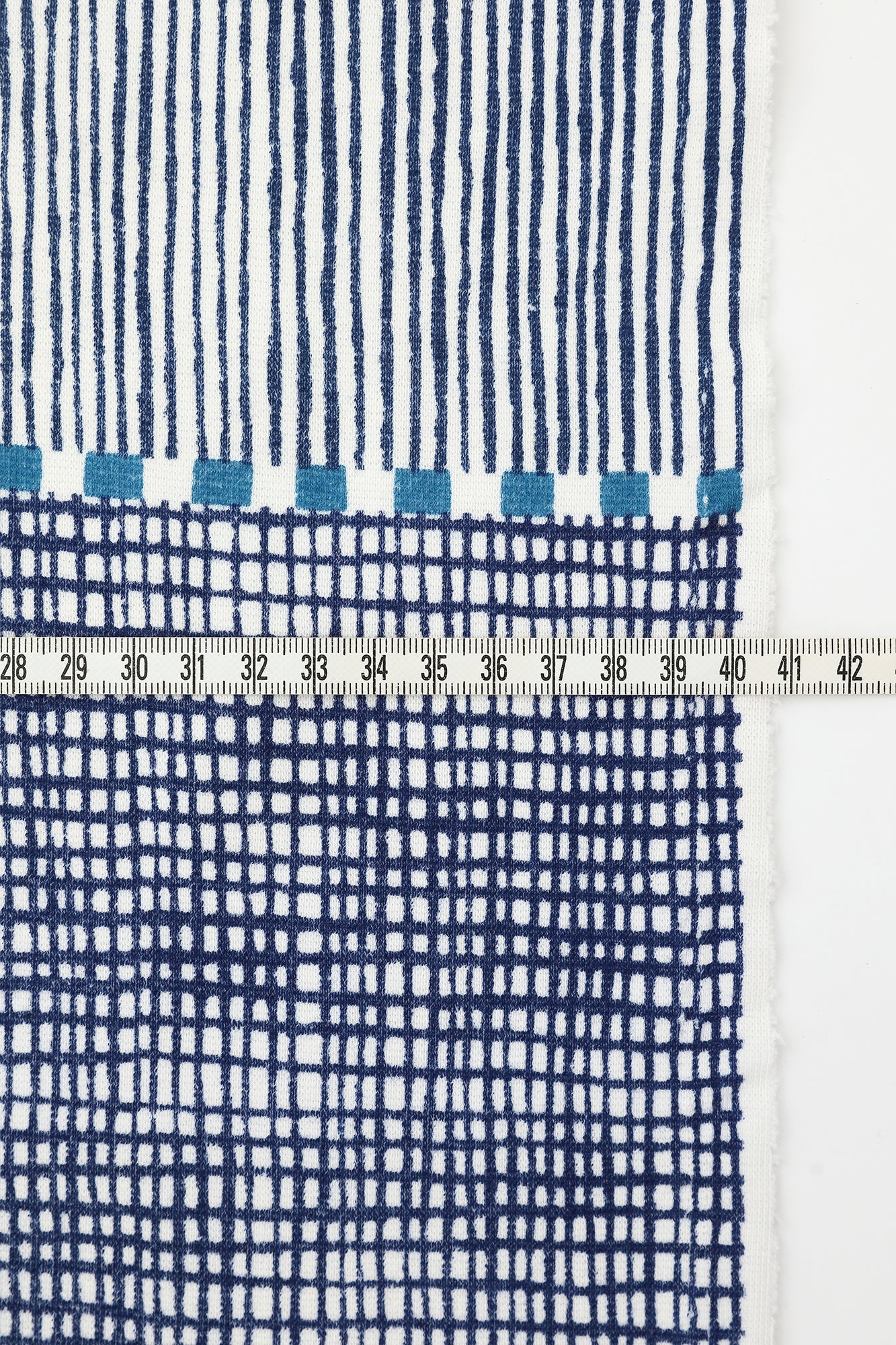 【40%OFF】瑕疵品布料特價<氨綸羅紋針織布>/點線 青和