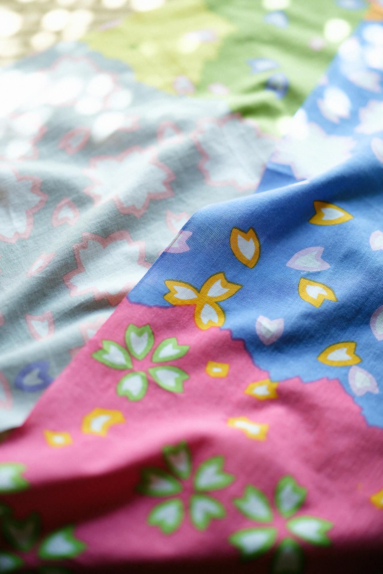 【net limited】Isemomen Cotton Textile Handkerchief / Sakura Sakura Maruyama