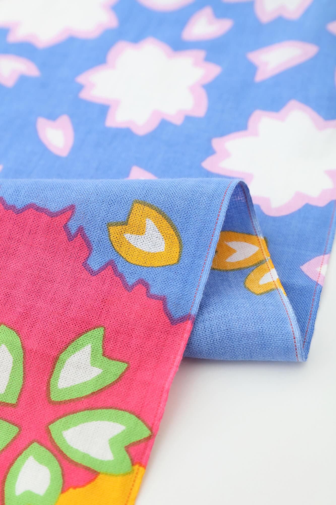 【net limited】Isemomen Cotton Textile Handkerchief / Sakura Sakura Maruyama
