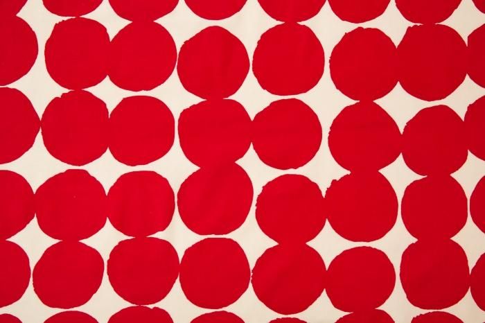 布料剪裁販售 (21號平織棉)/彈珠 大 乳白色(Nyuhaku)×深紅色(Kokihi)<50cm