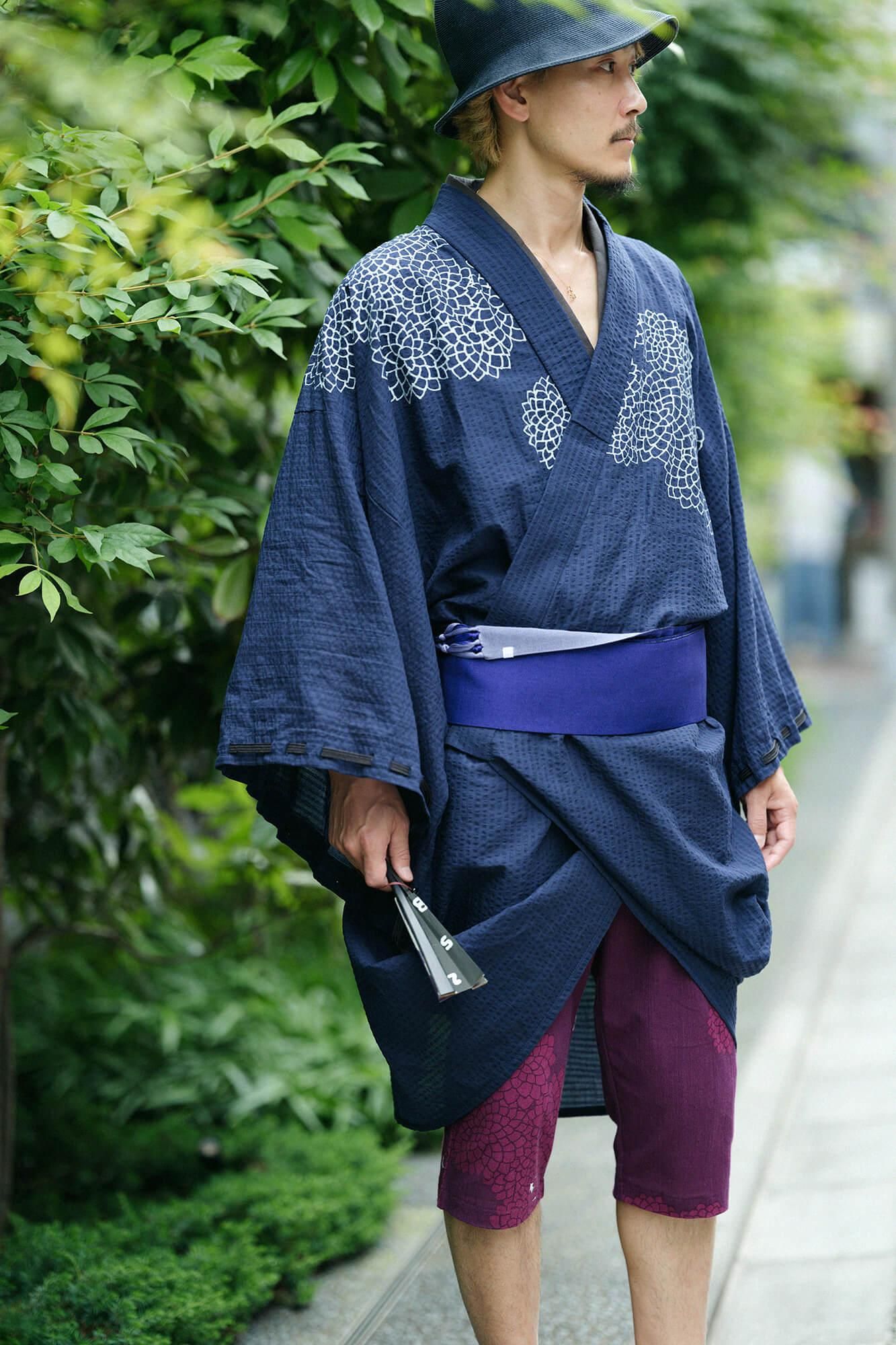 Braid Obi Belt / Bellflower Blue × Pastel Purple