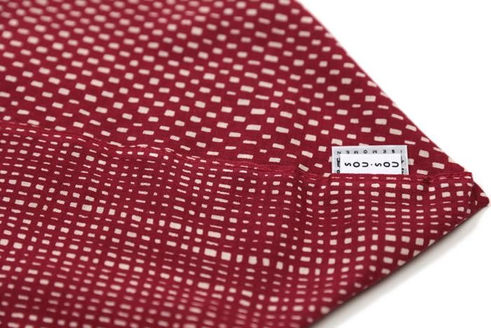 Isemomen Cotton Eco Bag / Intervals White×Red