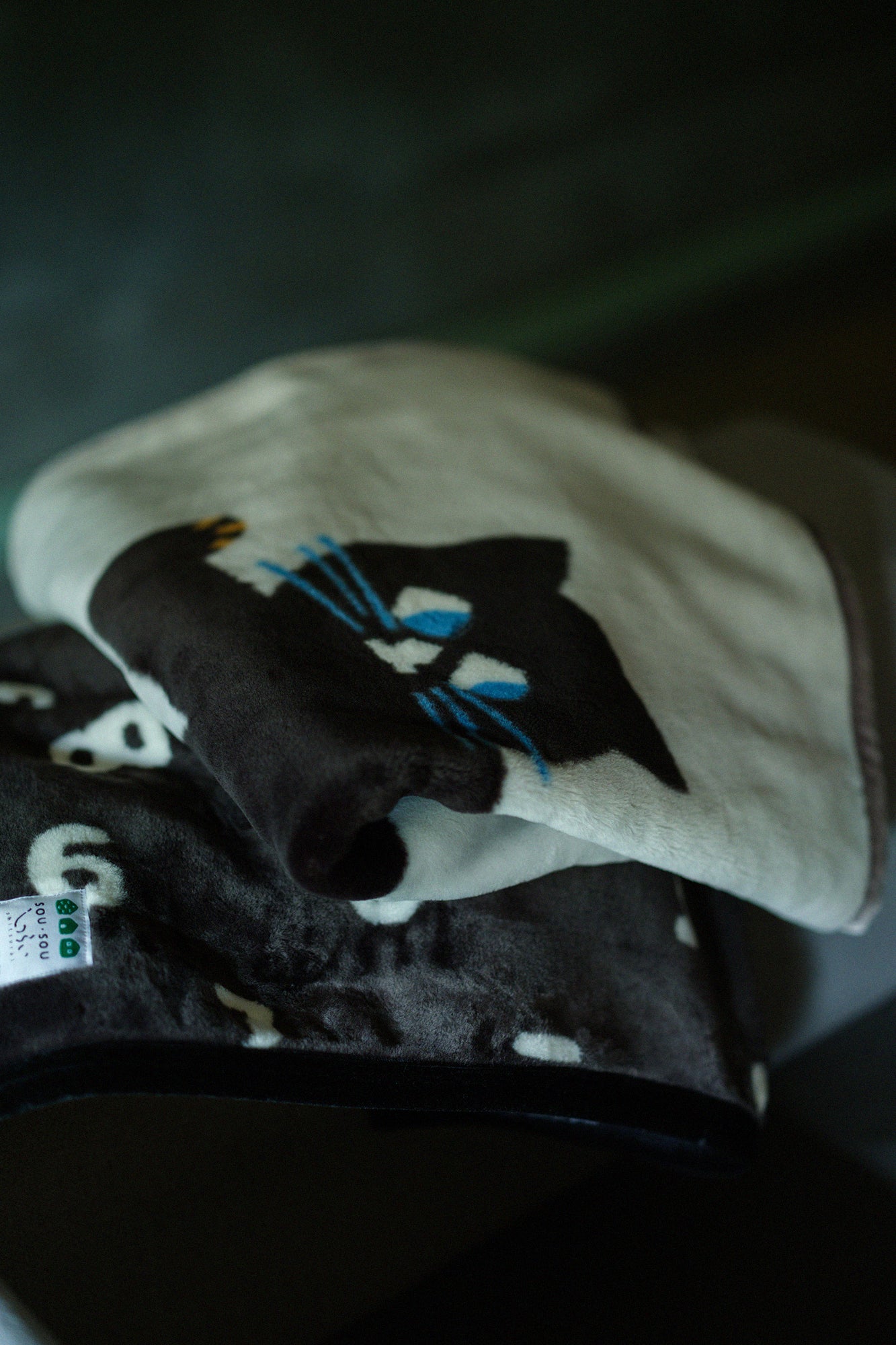 SOU・SOU×森彌毛織 丙烯酸纖維 小蓋毯/貓