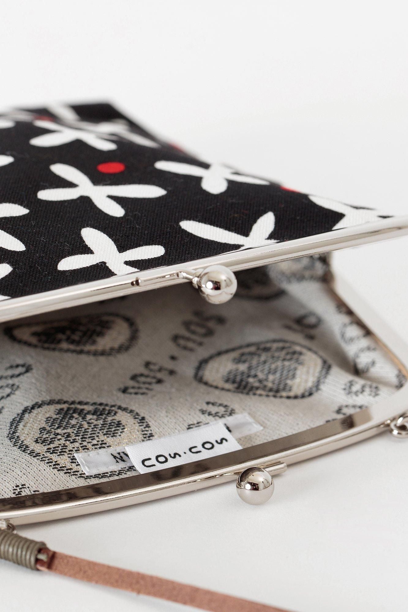 No.12 Soft Canvas Gamaguchi Clasp Purse (L) / Suzushiroso Small Black