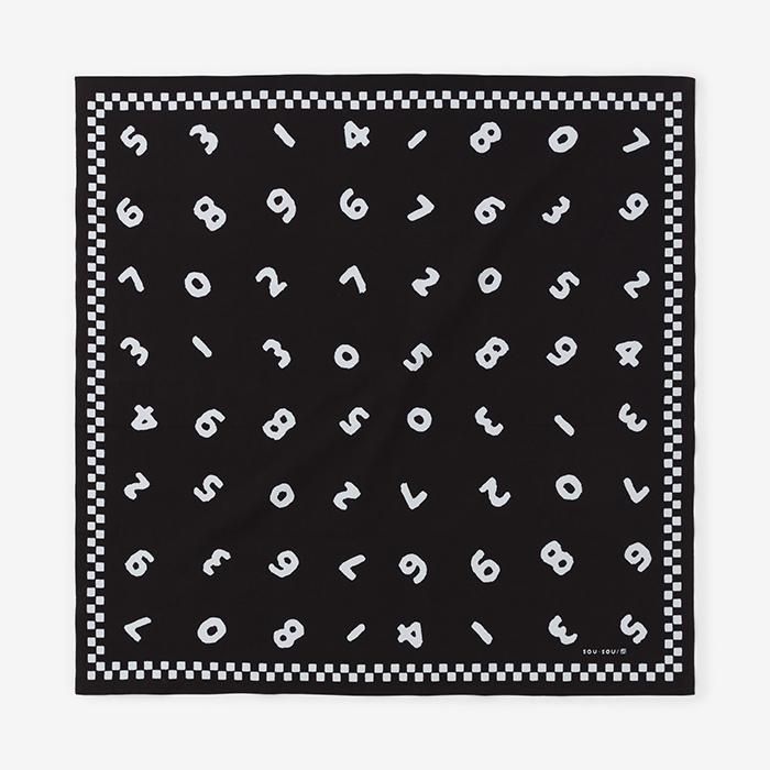SOU・SOU ×Arakawa Masujiro Furoshiki (Medium) / SO-SU-U Black