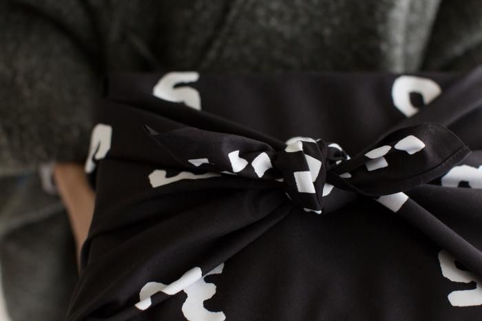 SOU・SOU ×Arakawa Masujiro Furoshiki (Medium) / SO-SU-U Black