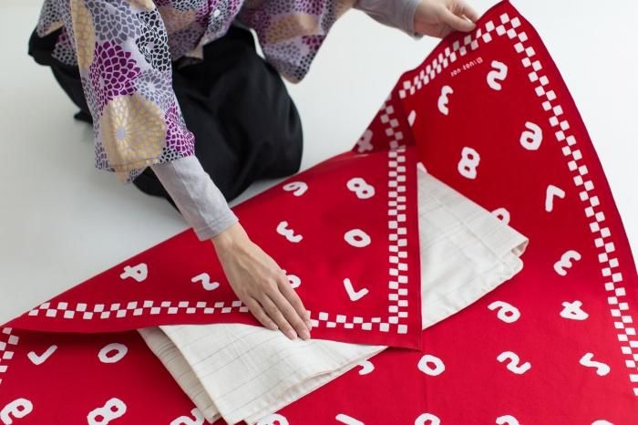 SOU・SOU×Arakawa Masujiro Store Furoshiki(Medium)/SO-SU-U Bright Red