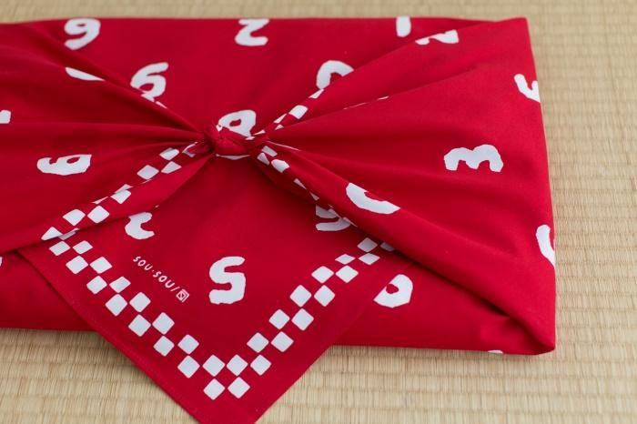 SOU・SOU×Arakawa Masujiro Store Furoshiki(Medium)/SO-SU-U Bright Red