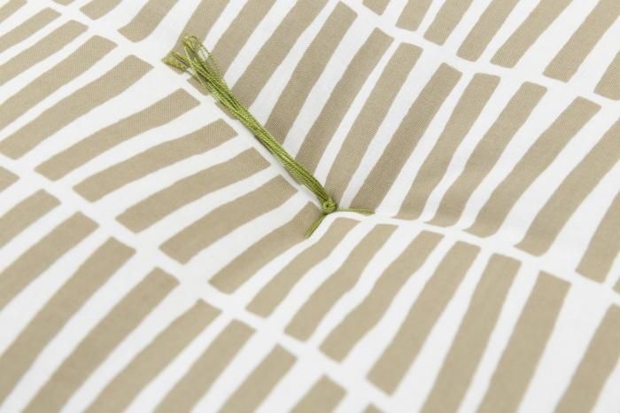 SOU・SOUKyoto Cushion(21 Count Plain Weave)/Wooden Clappers White×Sand Color【※Delivery in 3 weeks】