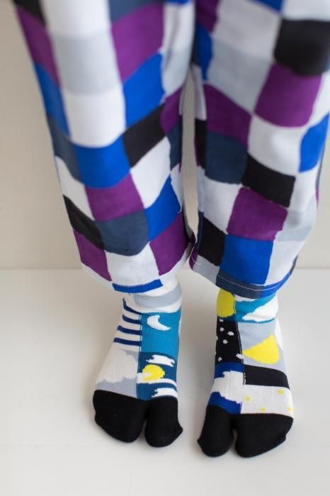 ●Tabi Socks for Kids Mid-calf / Moon and Stars【S・M・L】