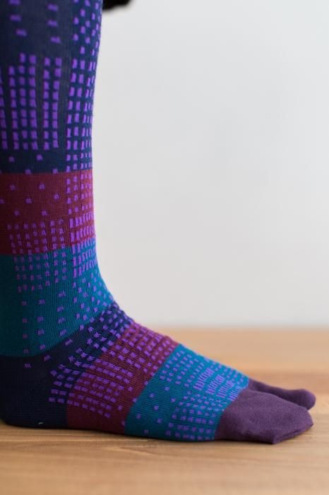 分趾襪(膝下長度)/敷石 江戸紫【女性用】