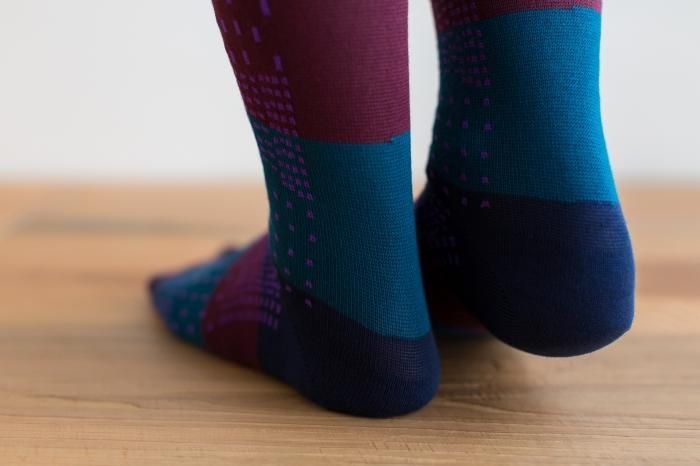 分趾襪(膝下長度)/敷石 江戸紫【女性用】