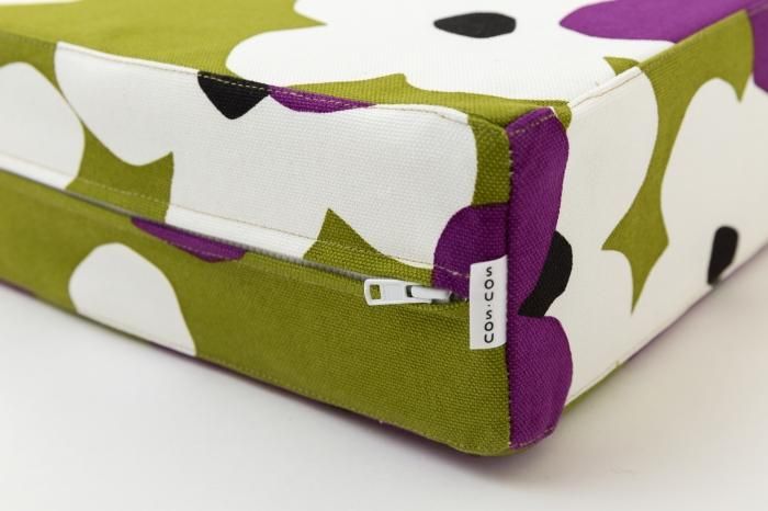 箱座布団/花がさね 萌黄(もえぎ)【※お届けに約3週間】