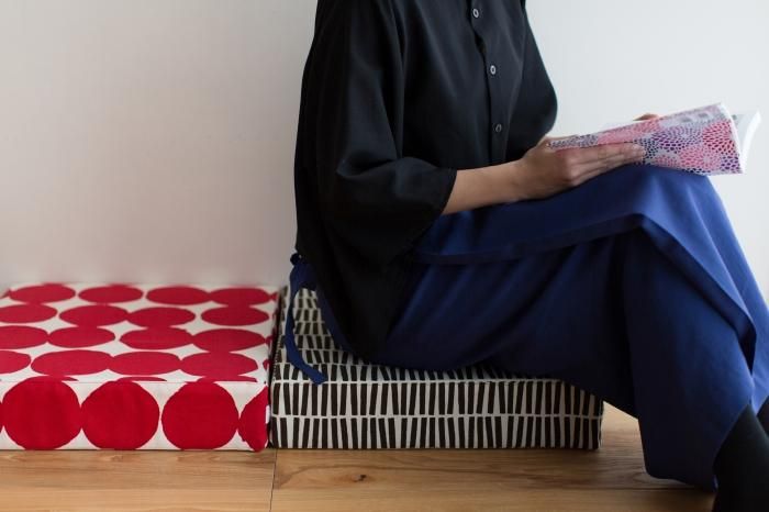 Box Cushion/Wooden Clappers Dark Brown【※Delivery in 3 weeks】