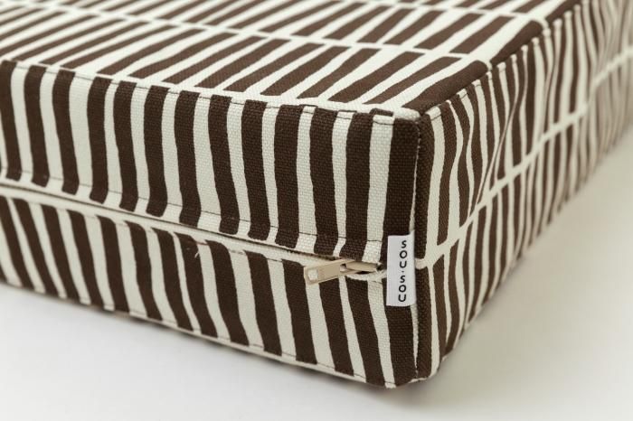 Box Cushion/Wooden Clappers Dark Brown【※Delivery in 3 weeks】