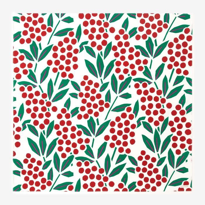 Hand-printed Furoshiki (Large) / Nandina Bamboo