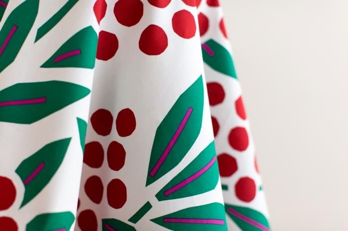 Hand-printed Furoshiki (Large) / Nandina Bamboo