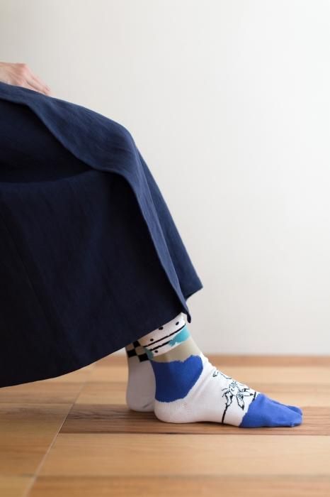 Tabi Socks (Mid-calf)/Choju-giga Between Clouds【Men・Women】