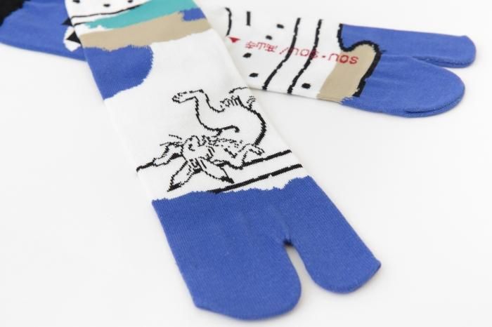 Tabi Socks (Mid-calf)/Choju-giga Between Clouds【Men・Women】
