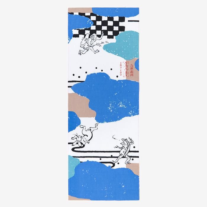 Isemomen Cotton Textile Handkerchief / Choju-giga Between Clouds