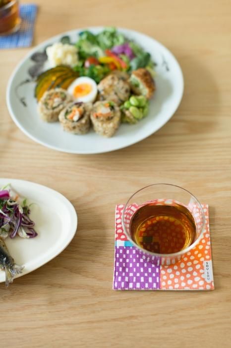 Cotton Teacup Saucer / Lines and Dots Miyabi