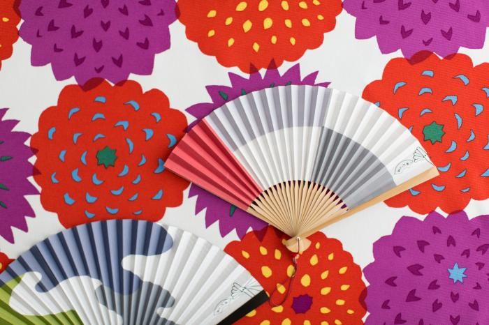 布料剪裁販售 (8號帆布)/天竺牡丹 京紅色花(天竺牡丹 京緋色花(50厘米)