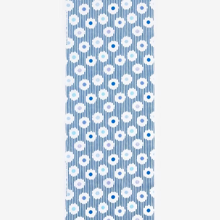 텍스타일 원단 (이세모멘: Tokuoka) / 흰색 국화, 반짝이는 색 (Shiragiku Hanadairo) <50cm>