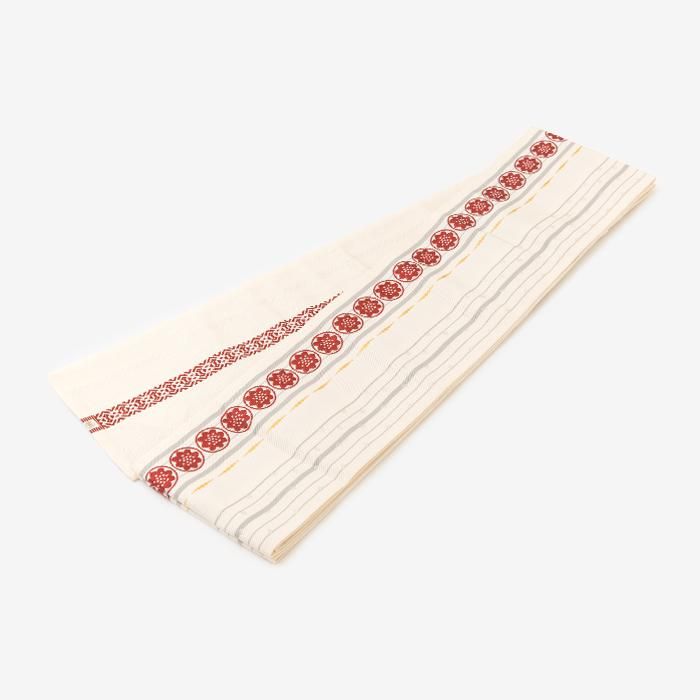 博多 半幅小袋帶/乳白色