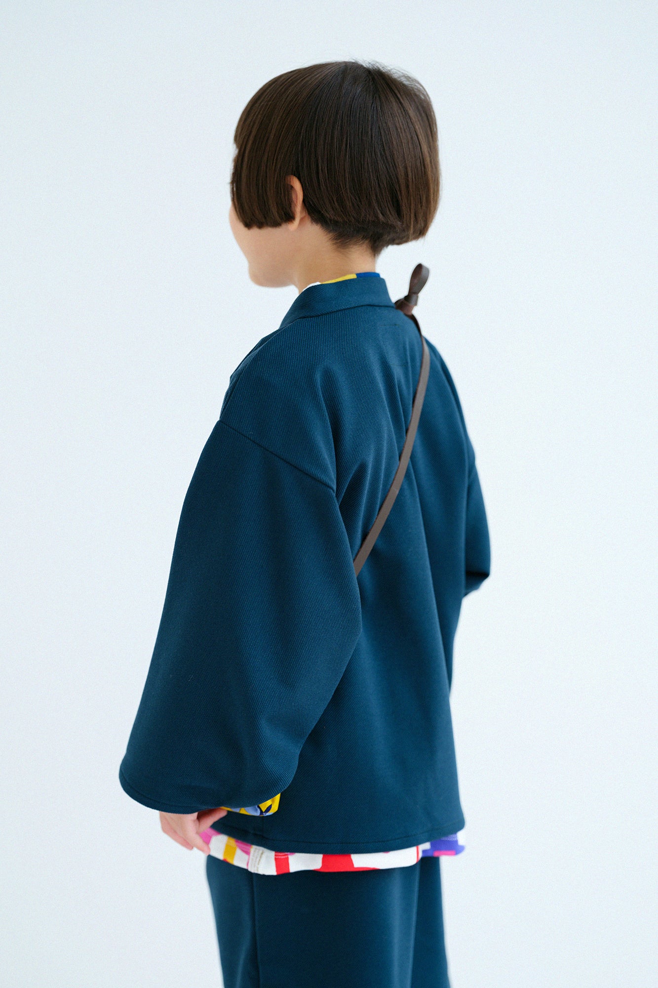 ● Kersey編圓弧袖半衿襯衣/深綠色