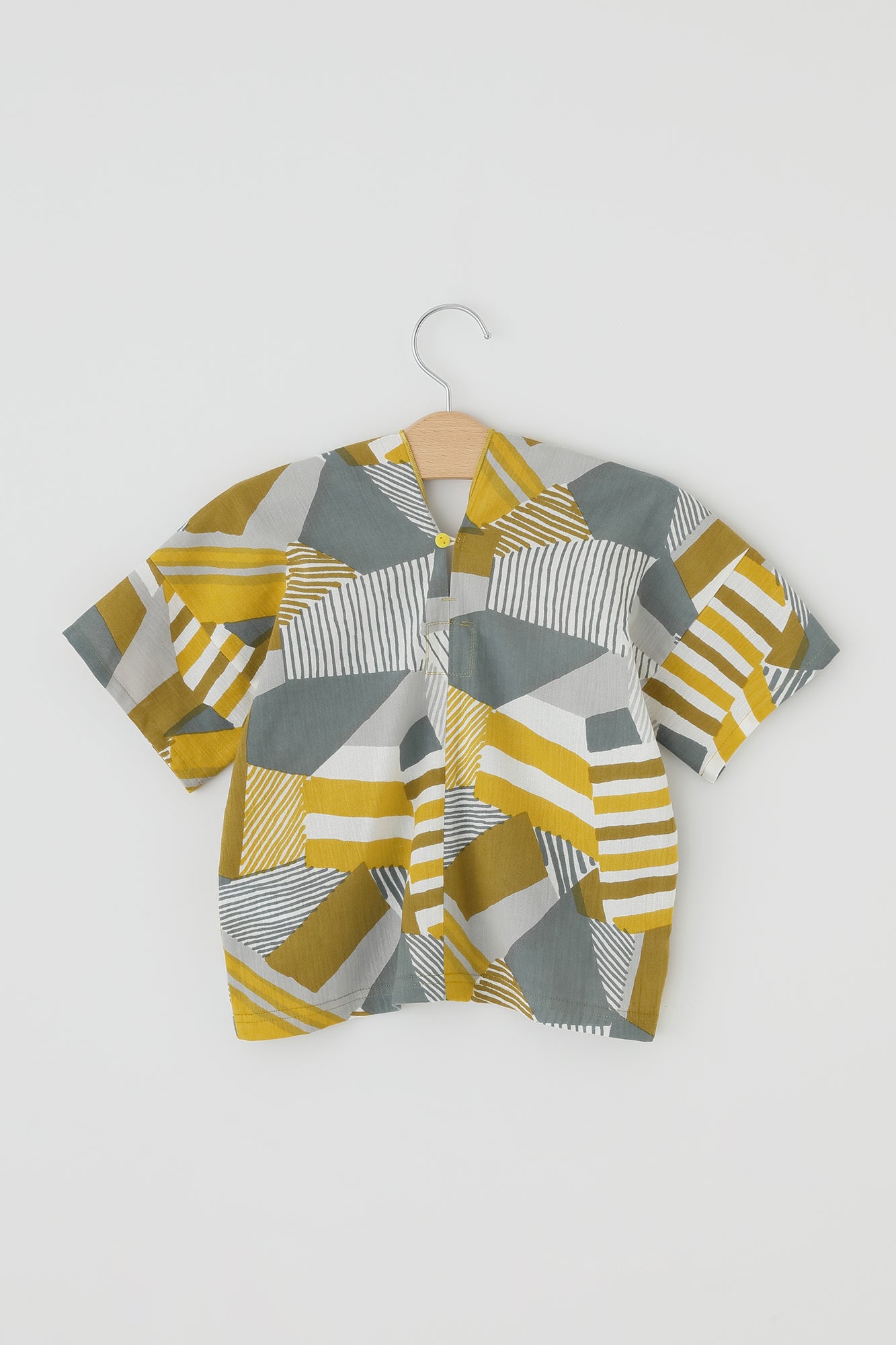 ●高島縮棉 20/20 方形上衣/孩童