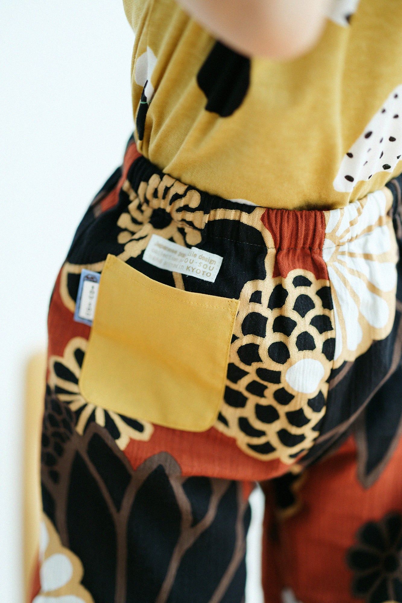 ●高島縮棉20/20童裝長褲 蕾/金襴緞子2