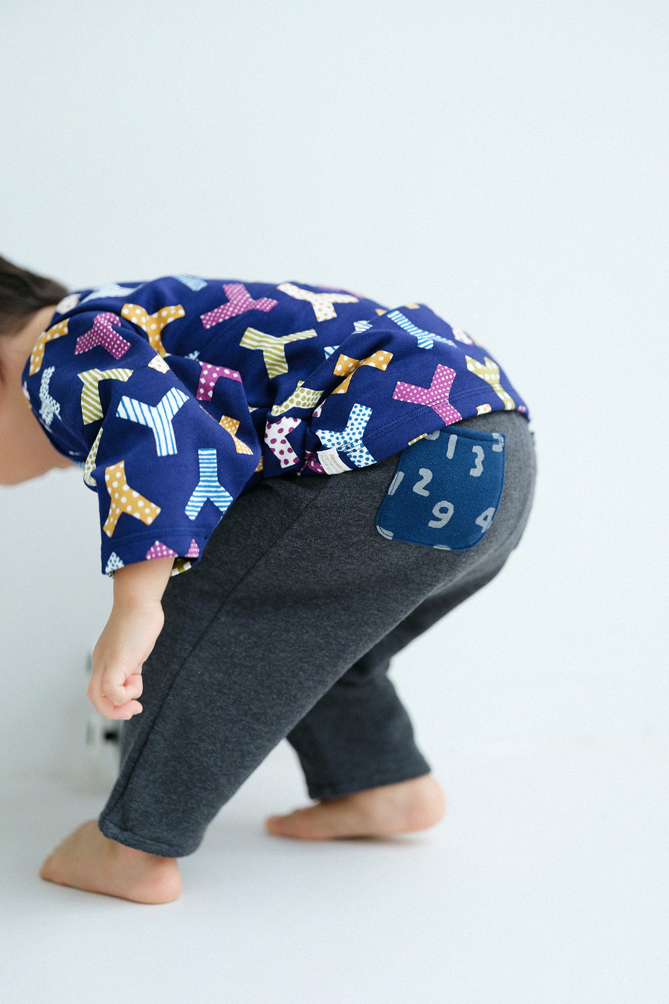 ●Fleece Lining Monpe Pants for Kids / Dark Grey