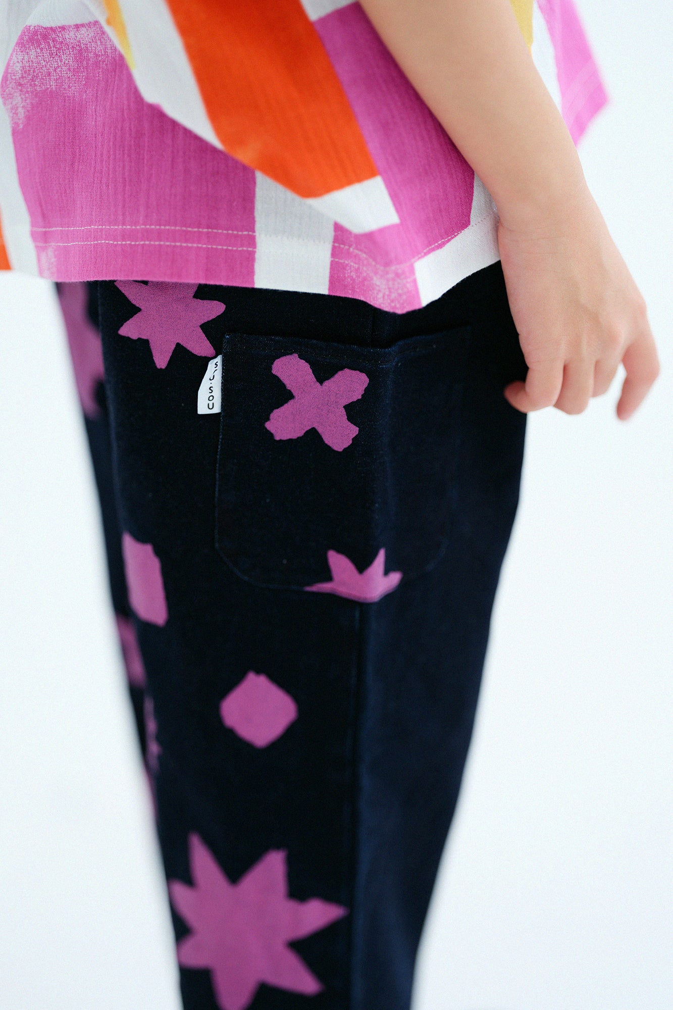 ● 데님 어린이몸뻬 Mitsuino/Indigo x Black Pachi