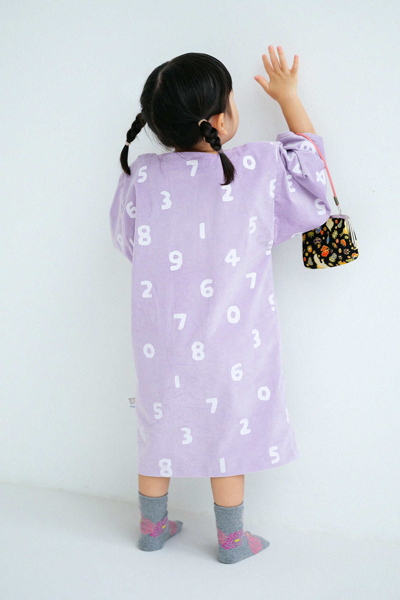 ●燈芯絨 圓弧袖貫頭衣/搜搜 淺紫色