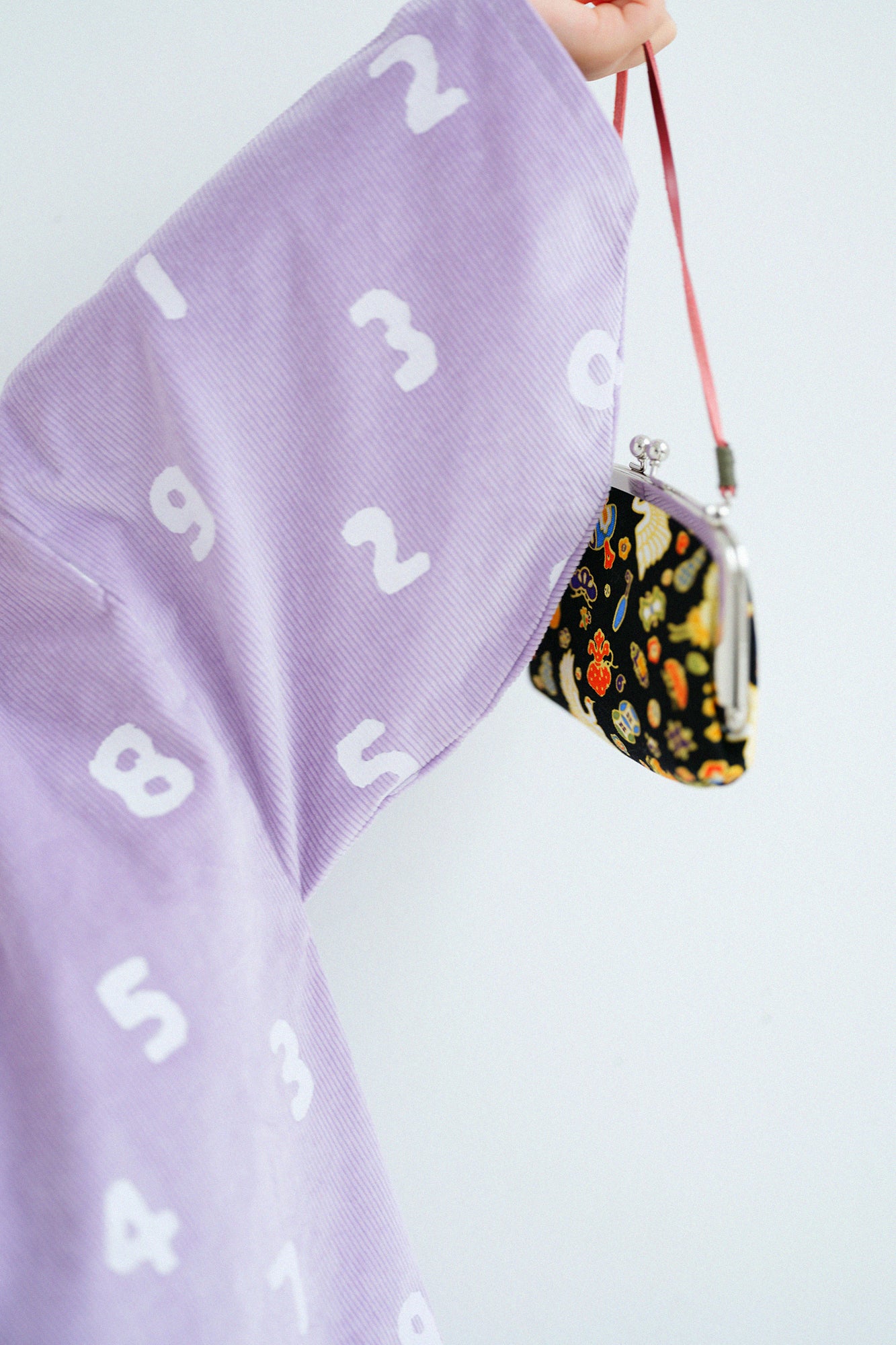 ●燈芯絨 圓弧袖貫頭衣/搜搜 淺紫色