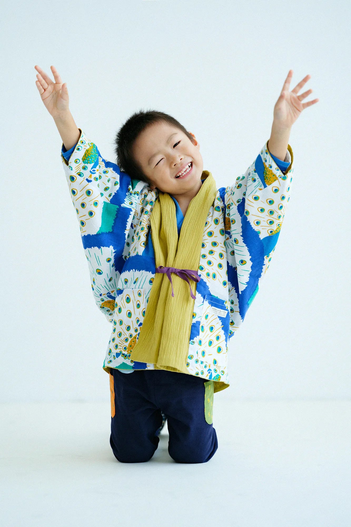 ●Takashima Chijimi 20/10 Kinderärmel/Koganeiro x Peacock