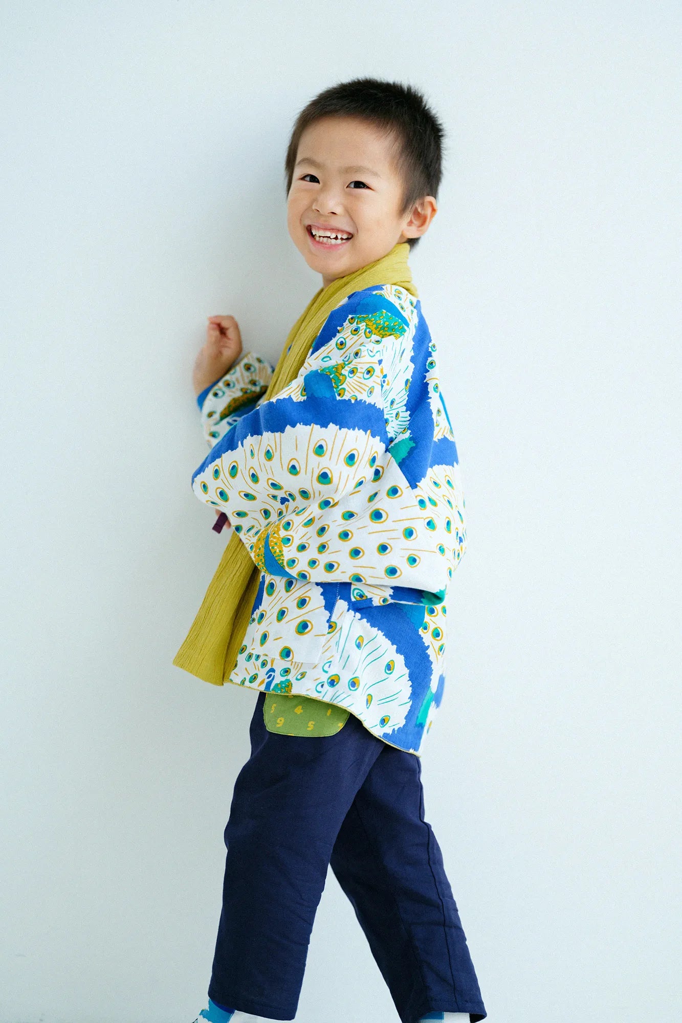 ●Takashima Chijimi 20/10 Kinderärmel/Koganeiro x Peacock