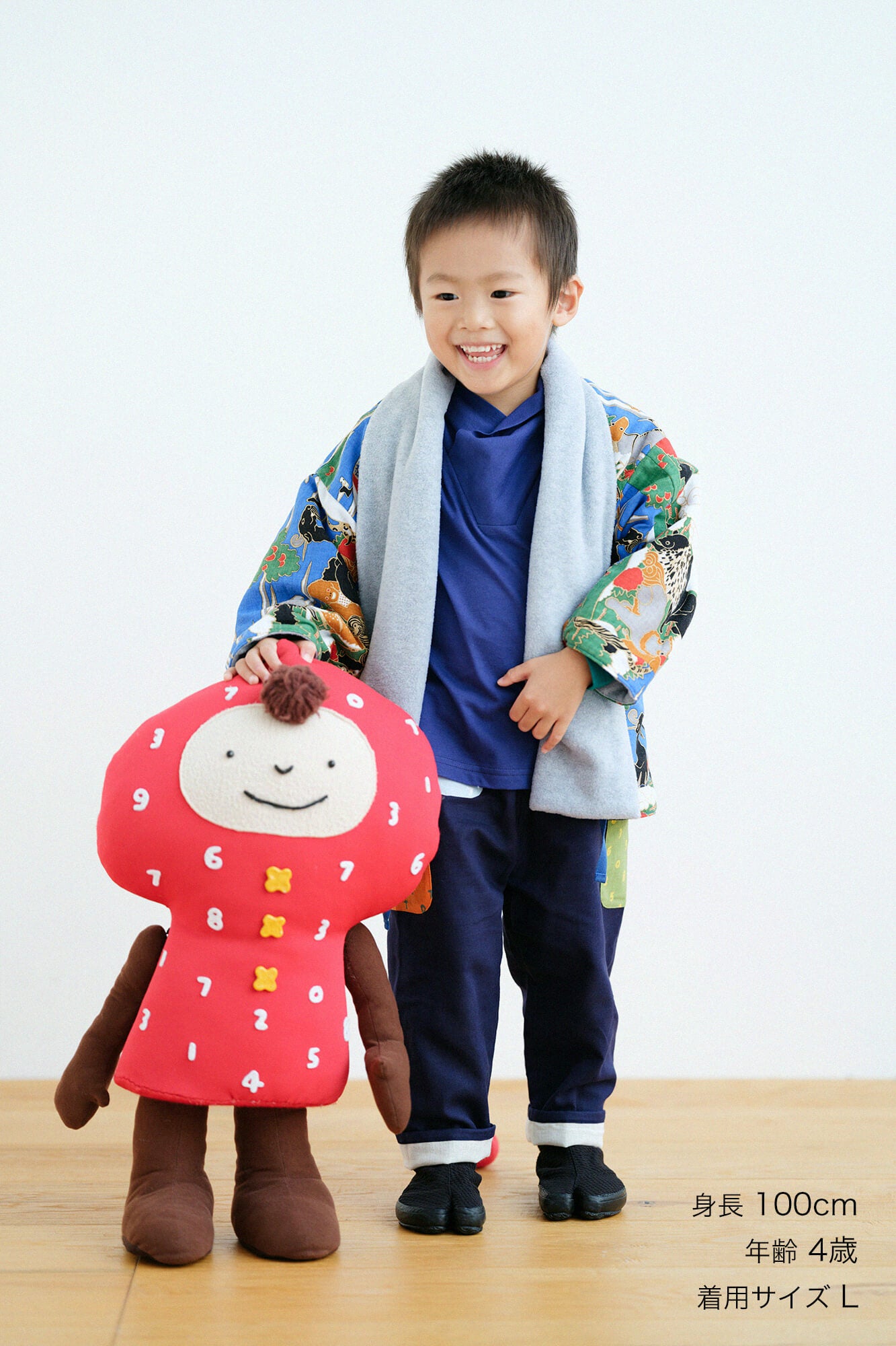 ●抓絨 梯形袖雙面短外套/黑色×怒濤