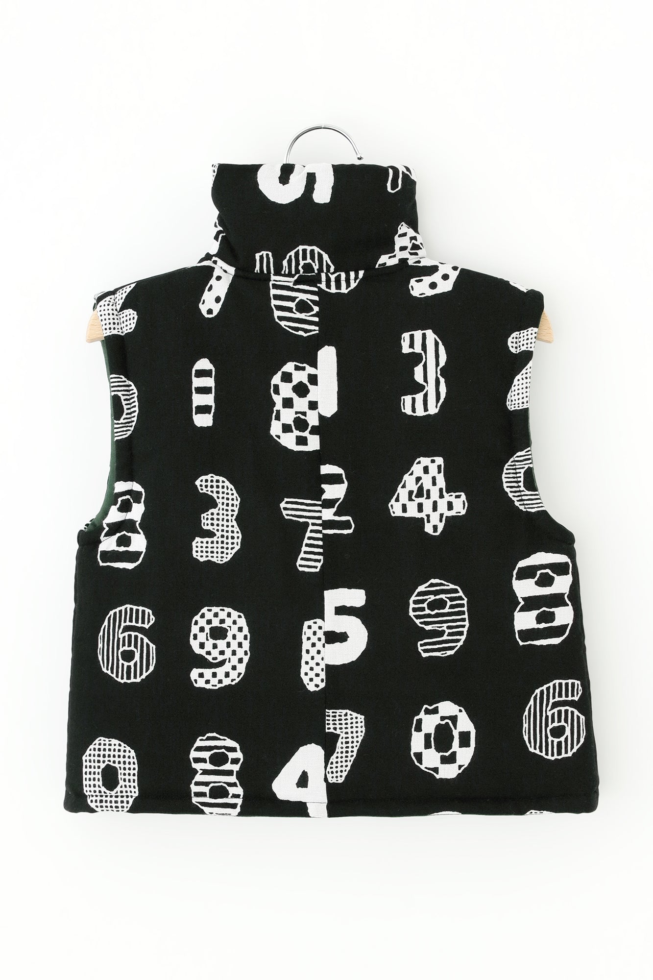 ●伊勢木棉 夾棉 小背心 / 點線 青和