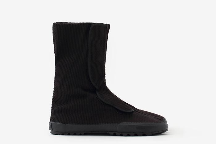 Velcro Tabi Boots / Sashiko Black Nantenchiku