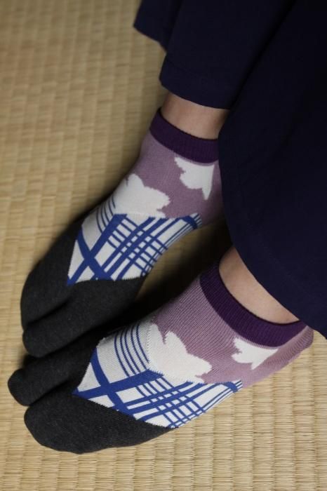 타비양말(Ank 길이)/Komachi 짙은회색 【남・여성용】