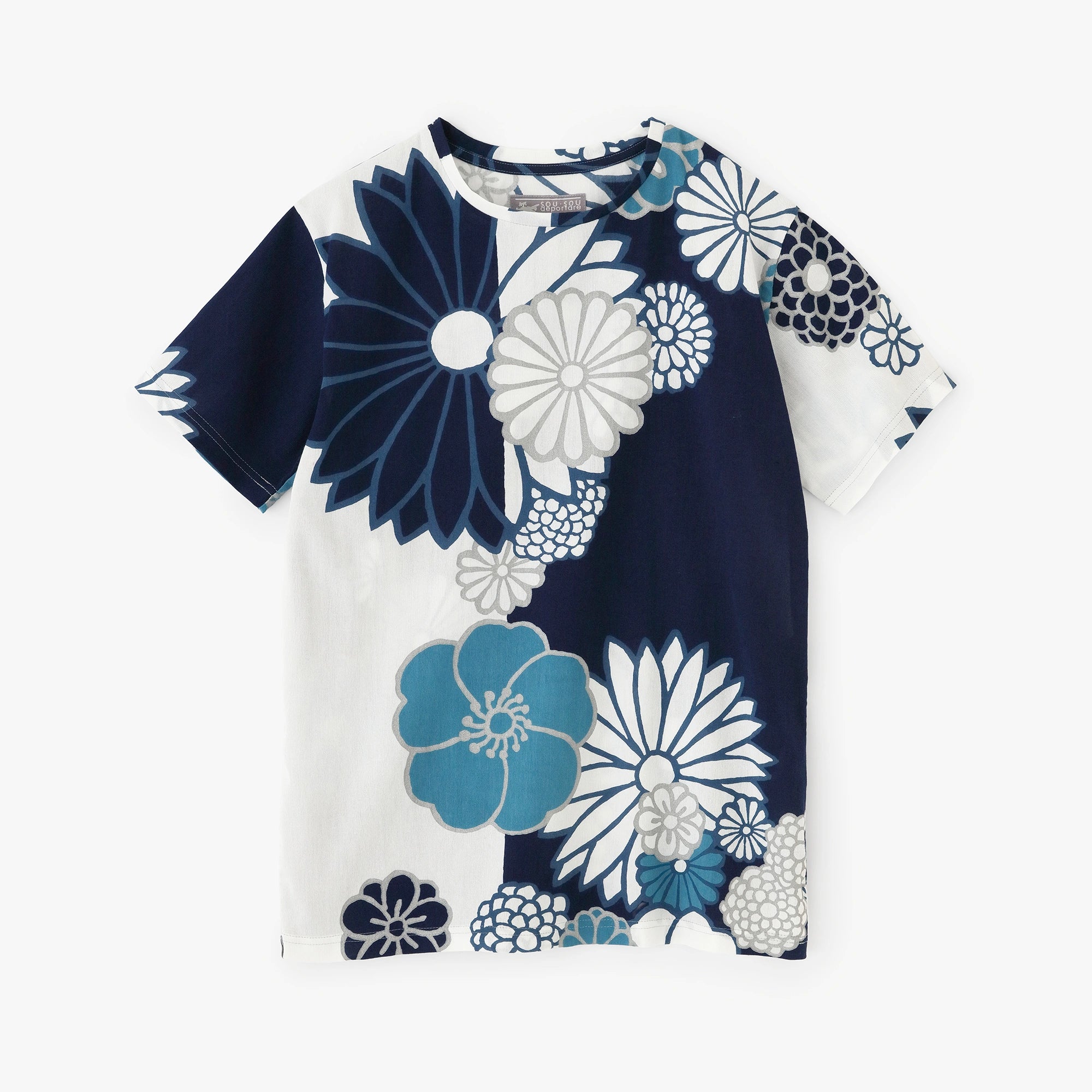 6月30日頃発送予定】高島縮 40/40 半袖Tシャツ／金襴緞子（きん