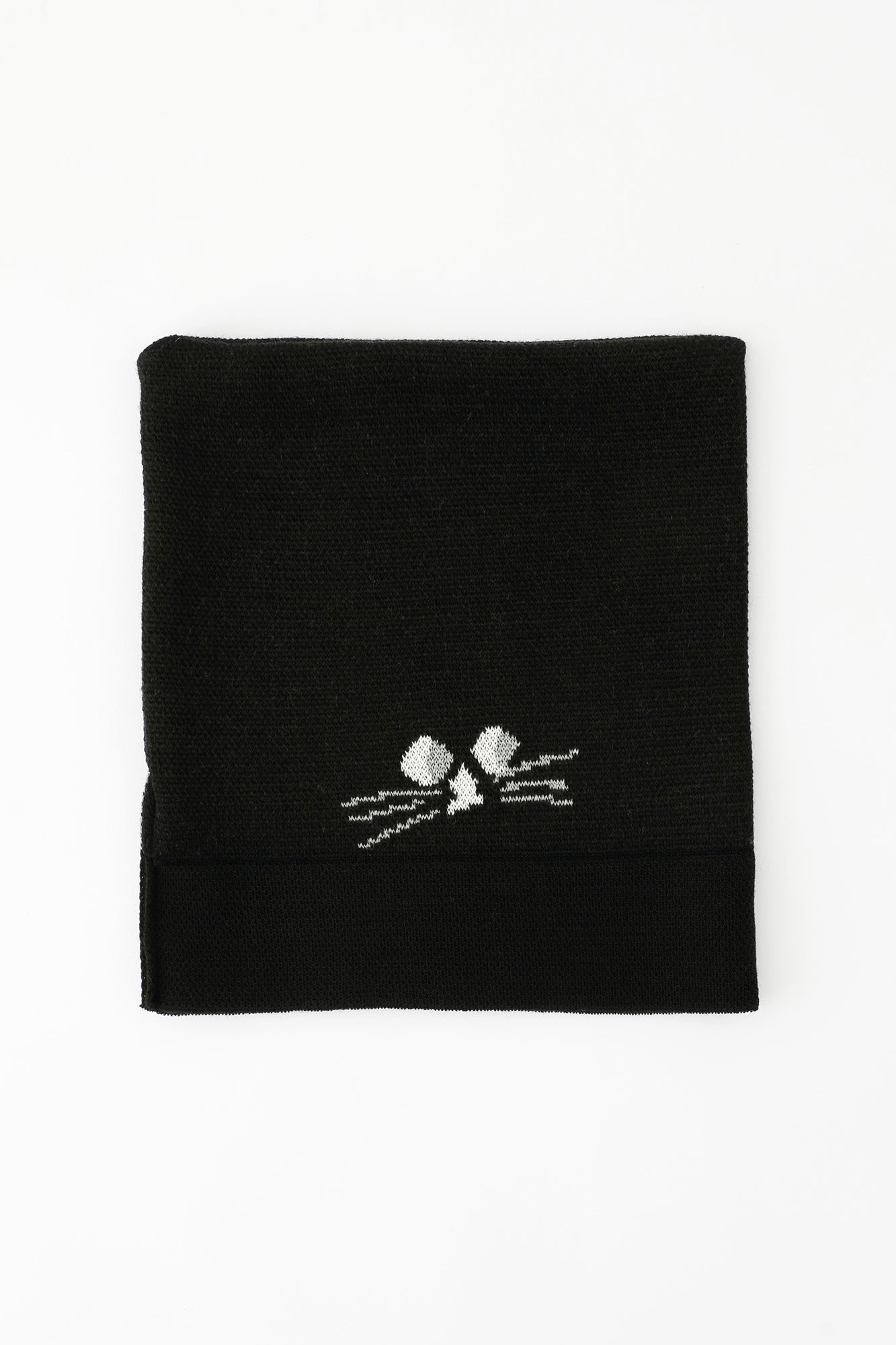 depoニャン ジャガード ニットキャップ/ブラック