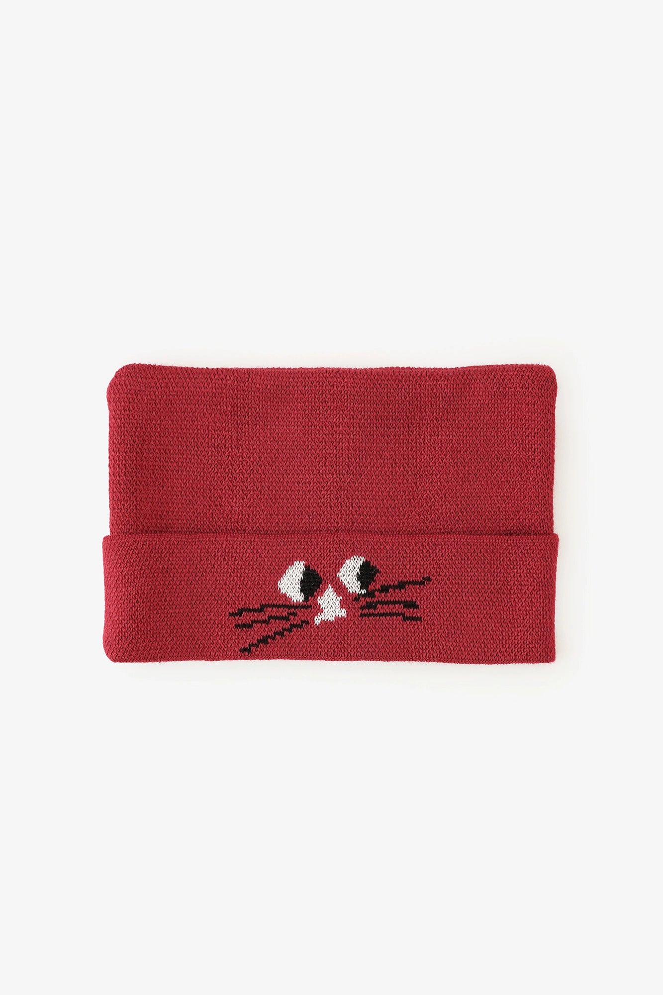 ●depo Nyan緹花針織帽/紅色